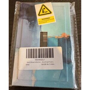 New Plastic Blue Abstract 1 Gang Single Toggle Light Switch Plate Cover